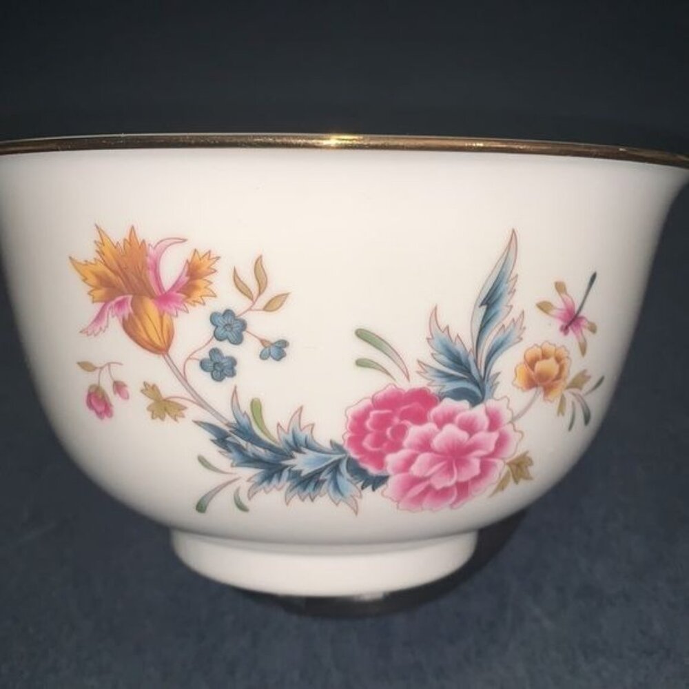 Avon Heirloom Independence Day 1981 Floral Porcelain Bowl No  Stand - Picture 3 of 6